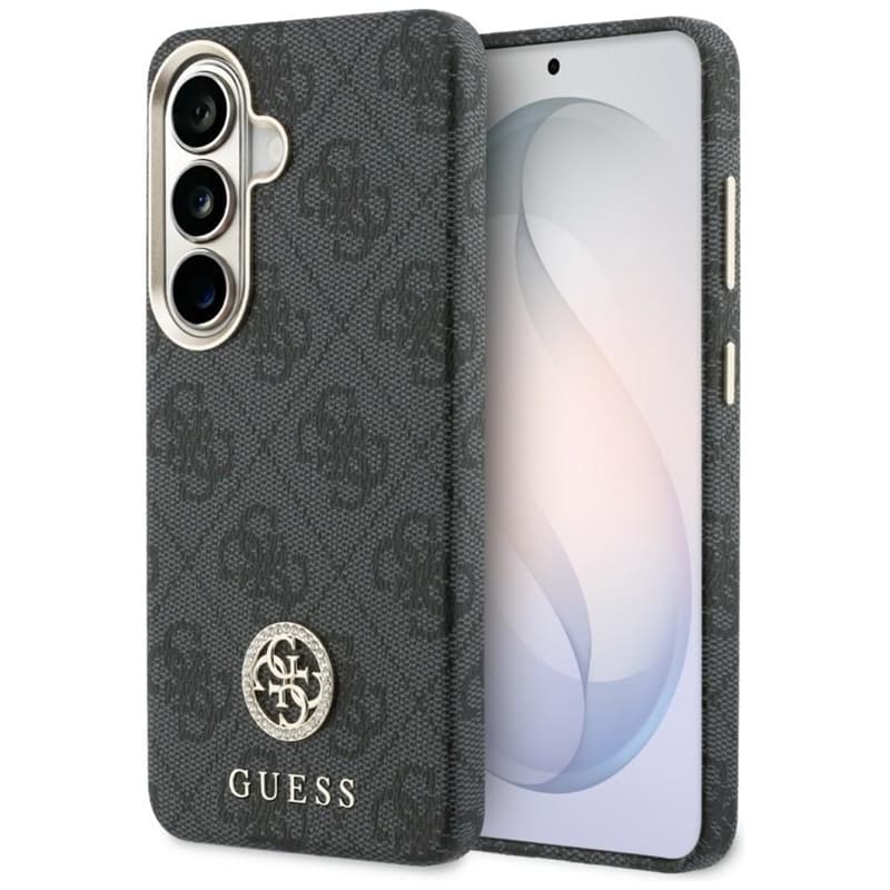 Guess 4G Rhinestone Round Logo MagSafe - Samsung Galaxy S26 Case (Black) 1