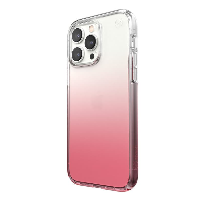 Speck Presidio Perfect-Clear + Ombre - iPhone 14 Pro Max Case with MICROBAN Coating (Clear / Vintage Rose Fade) 3