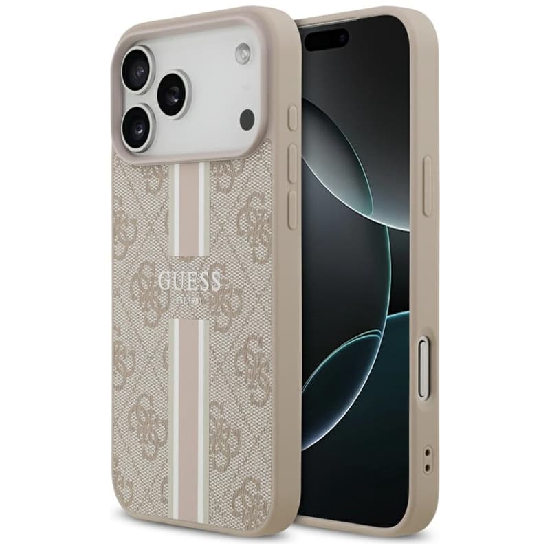 Guess 4G Printed Stripes MagSafe - Case iPhone 17 Pro Max (pink) 1