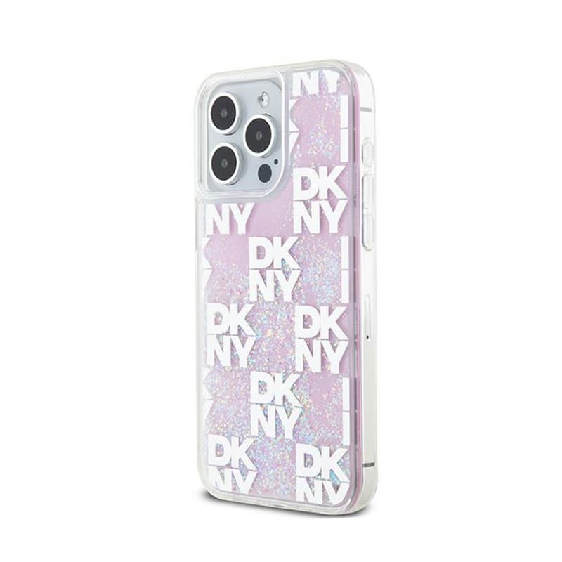 DKNY Liquid Glitter Multilogo - Case for iPhone 15 Pro Max (pink) 2