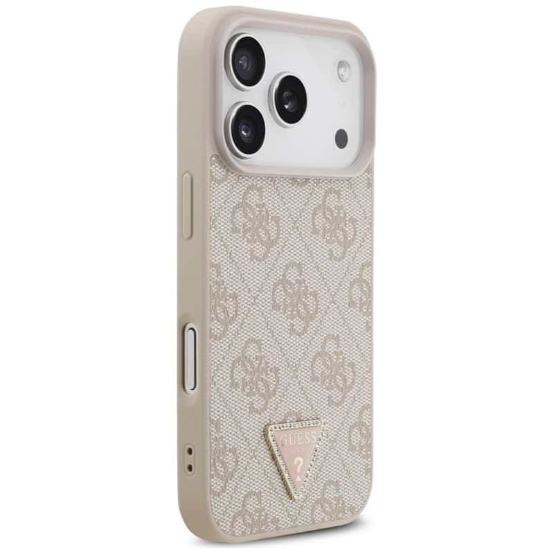 Guess Leather 4G Triangle Strass MagSafe - Case iPhone 17 Pro (pink) 4