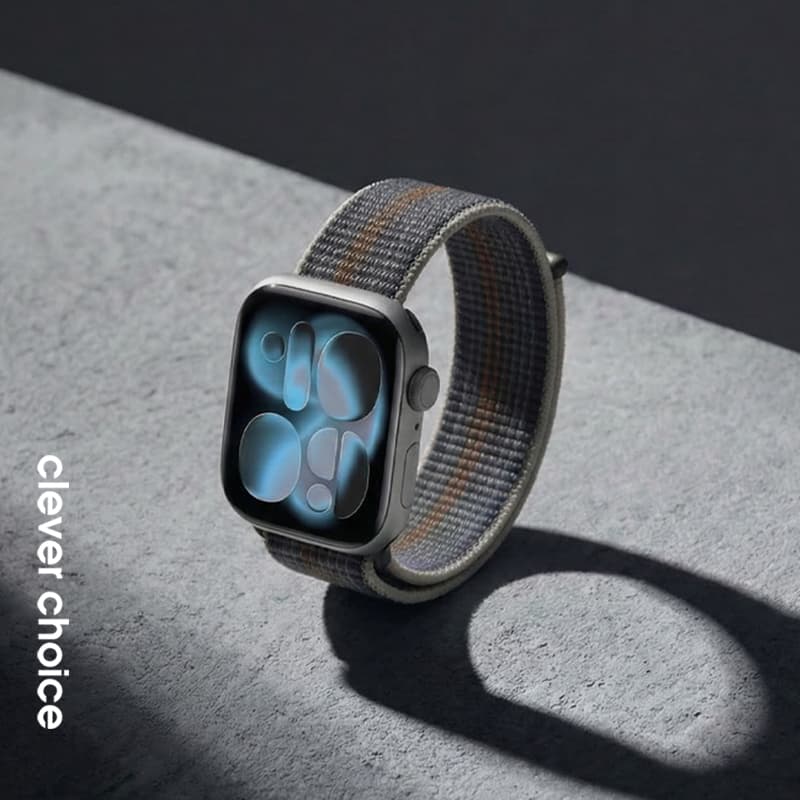 Crong Nylon - Sport Apple Watch Strap 38/40/41/42 mm (Cool Blue) 5