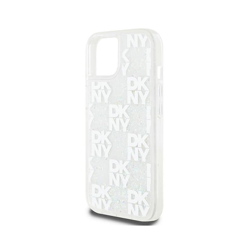 DKNY Liquid Glitter Multilogo - Case iPhone 15 / 14 / 13 (white) 6
