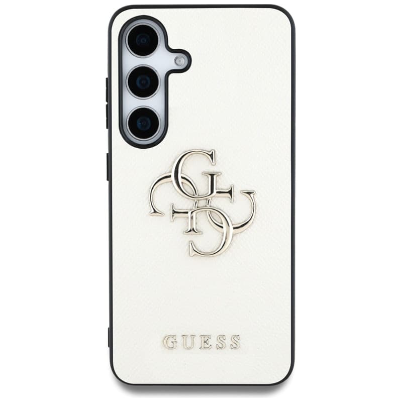 Guess Grained Big 4G Logo Small Classic Logo - Case for Samsung Galaxy S25 (beige) 3