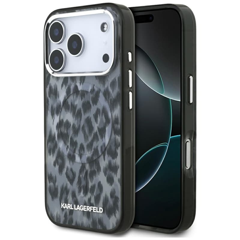Karl Lagerfeld IML Leopard Pattern MagSafe - Case for iPhone 17 Pro (black)