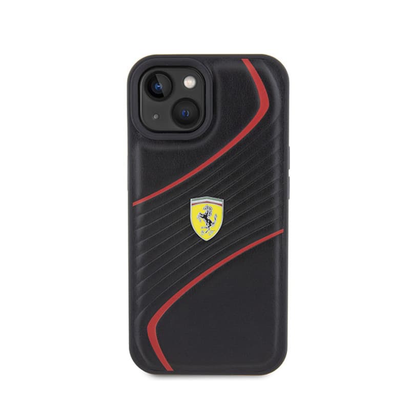 Ferrari Twist Metal Logo - Case for iPhone 15 (black) 3