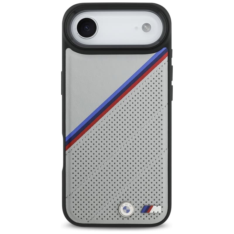 BMW M Tricolor Metal Logo MagSafe - iPhone Air Case (Gray) 3