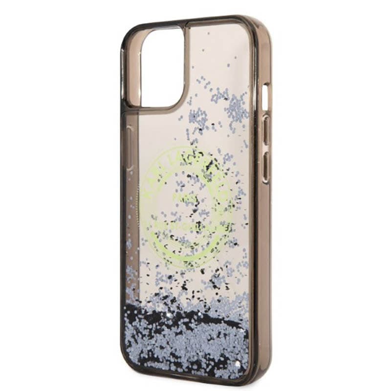 Karl Lagerfeld Liquid Glitter Round RSG Logo Case - Case for iPhone 14 (Black) 6
