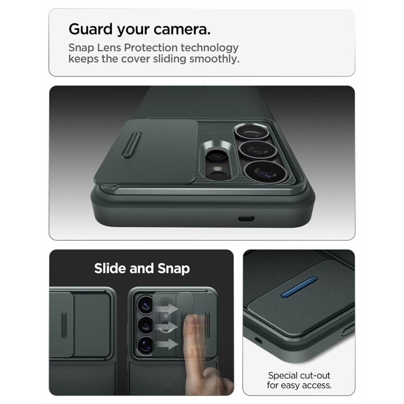 Spigen Optik Armor - Case for Samsung Galaxy S26 Ultra (Abyss Green) 6