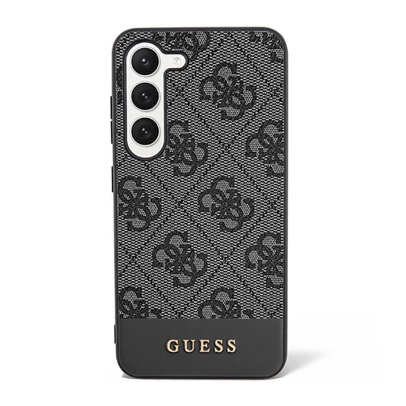 Guess 4G Bottom Stripe Metal Logo Collection - Case for Samsung Galaxy S23 (Black) 2