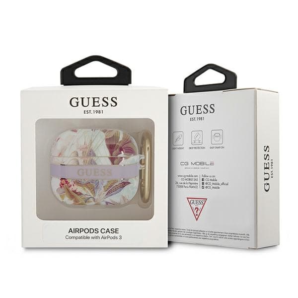 Guess Flower Strap – Cover for Airpods 3 (Purple) 3