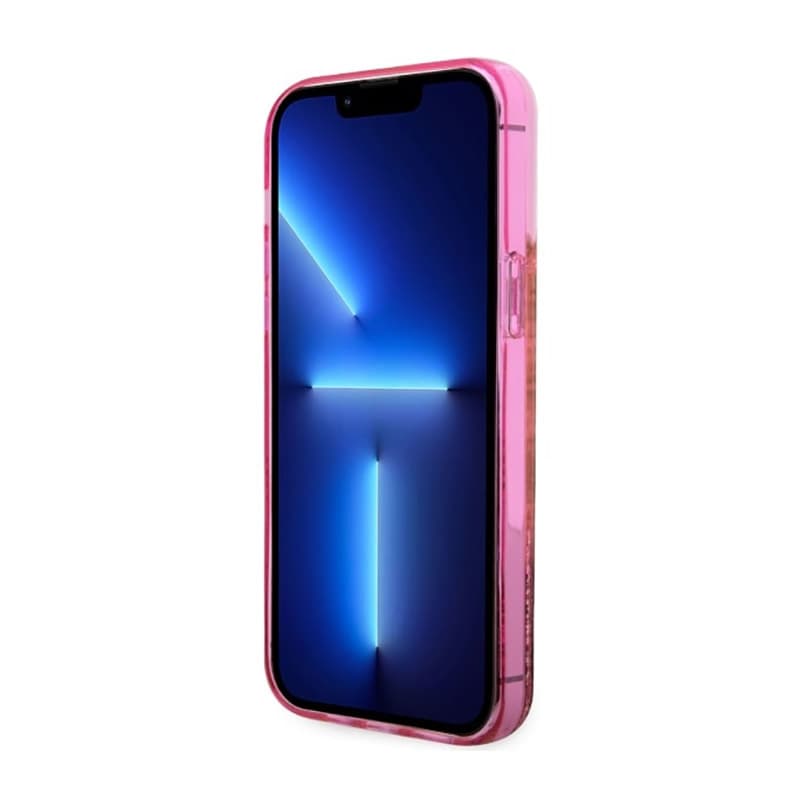 Guess Liquid Glitter Transculent 4G - Case for iPhone 14 Pro Max (Pink) 5