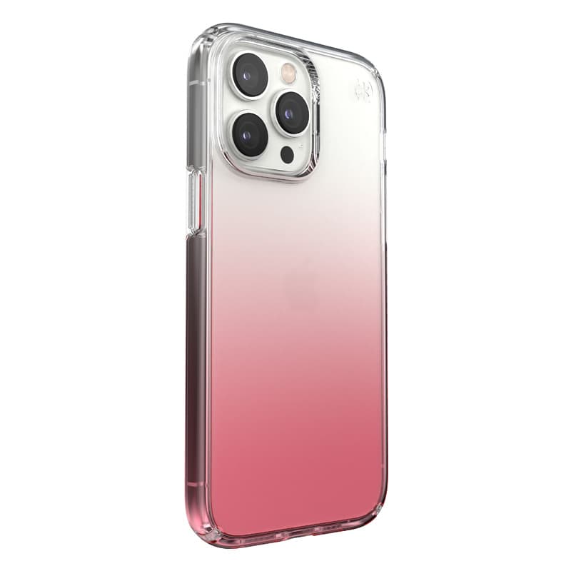 Speck Presidio Perfect-Clear + Ombre - iPhone 14 Pro Max Case with MICROBAN Coating (Clear / Vintage Rose Fade) 4