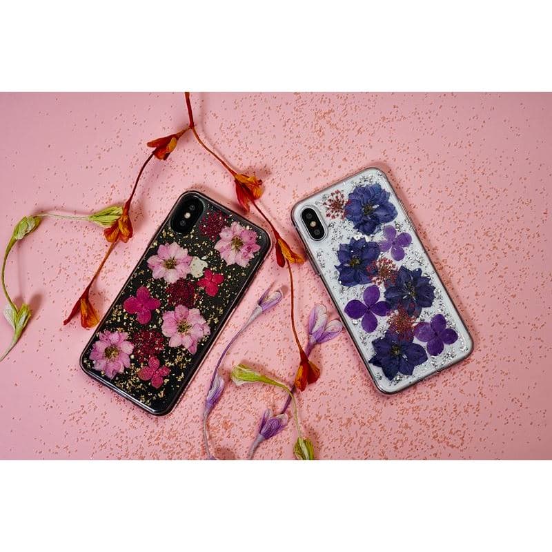PURO Glam Hippie Chic Cover - Case for iPhone XR (real green flower petals) 7