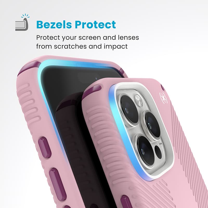 Speck Presidio2 Grip ClickLock & MagSafe - Case for iPhone 16 Pro Max (Wednesday Pink / Boysenberry Purple / White) 6