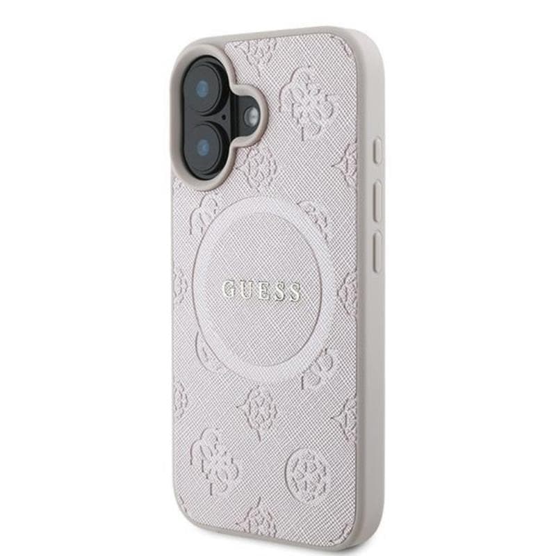 Guess Saffiano Peony Classic Logo MagSafe - Case iPhone 16 Plus (pink) 2