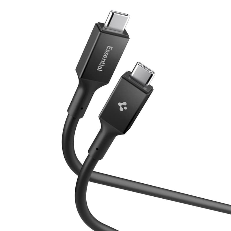 Spigen EB24012CC Essential - USB-C to USB-C PD Cable 240W 1.2m (Black) 1