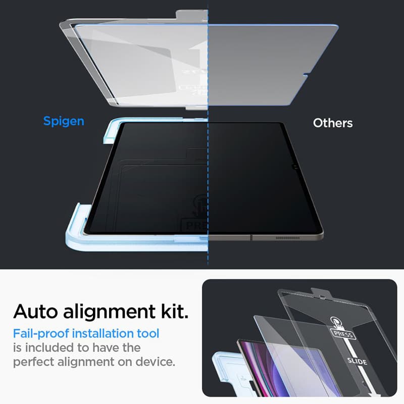 Spigen GLAS.TR EZ FIT - Tempered glass for Samsung Galaxy Tab S8 Ultra / S9 Ultra 14.6" (Transparent) 8
