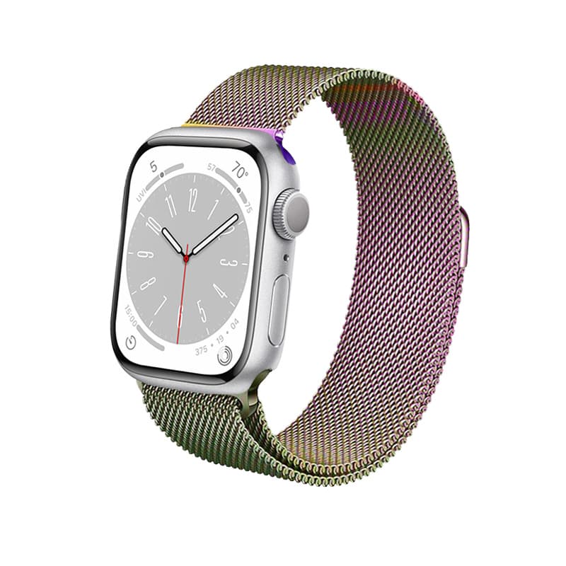 Crong Milano Steel - Stainless Steel Strap for Apple Watch 38/40/41/42 mm (Iridescent) 4