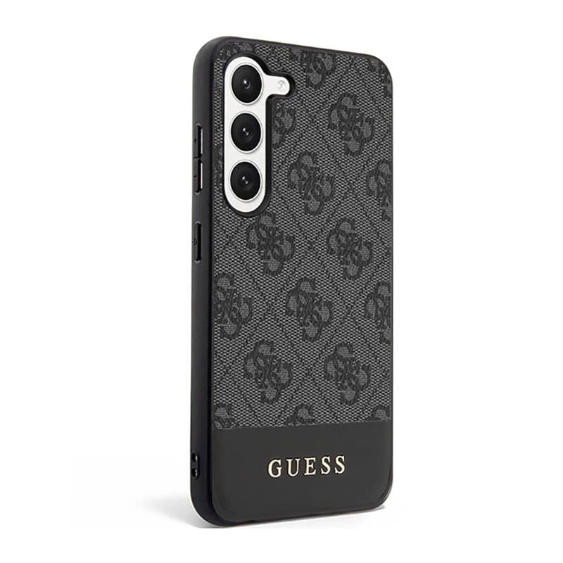 Guess 4G Bottom Stripe Metal Logo Collection - Case for Samsung Galaxy S23 (Black) 3