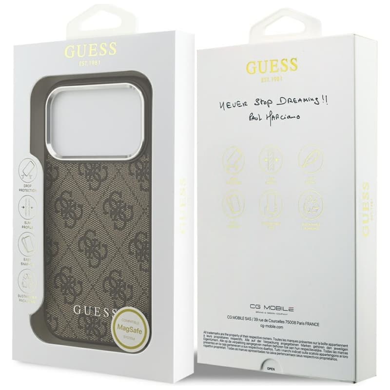 Guess 4G Classic Logo MagSafe - iPhone 17 Pro Case (Brown) 8