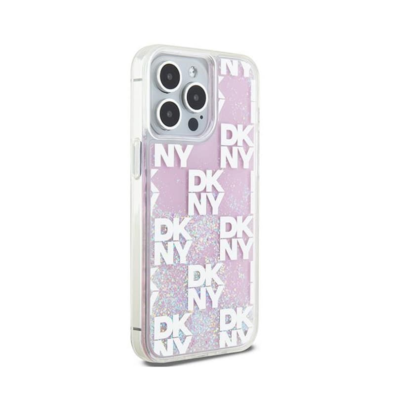 DKNY Liquid Glitter Multilogo - Case for iPhone 15 Pro Max (pink) 4