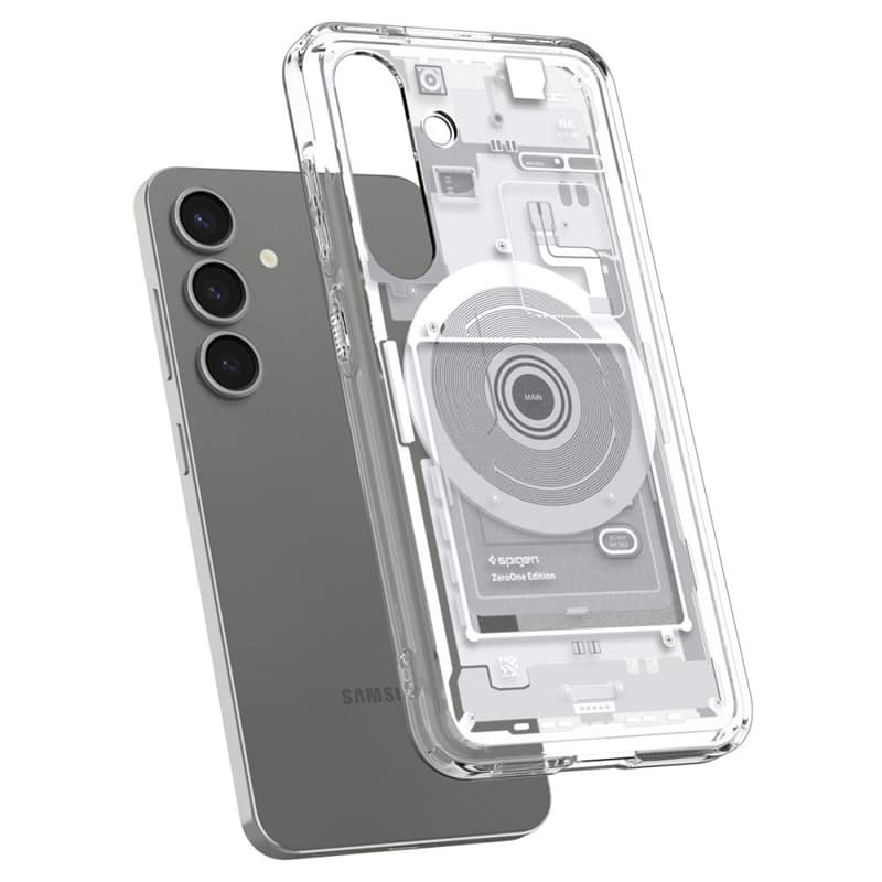 Spigen Ultra Hybrid Mag MagSafe - Case for Samsung Galaxy S25 (Zero One White) 6