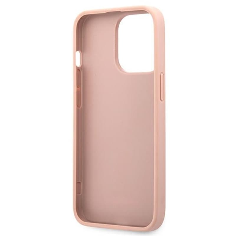 Guess Saffiano Mteal Logo Stripes - Case for iPhone 13 Pro Max (Pink) 7