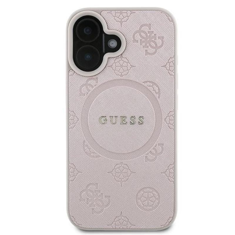 Guess Saffiano Peony Classic Logo MagSafe - Case iPhone 16 Plus (pink) 3