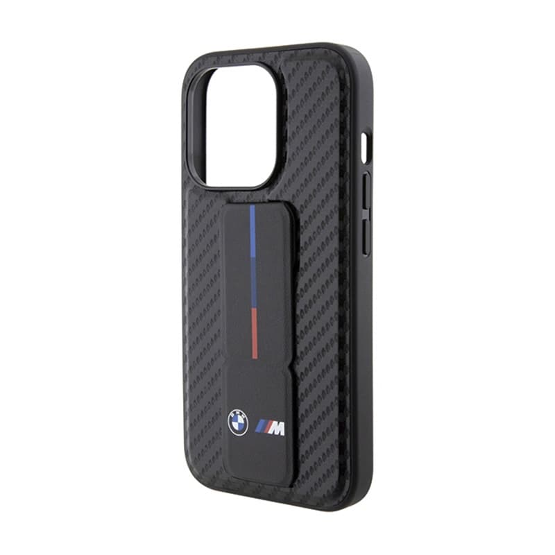 BMW Grip Stand Smooth & Carbon - Case for iPhone 15 Pro (Black) 7