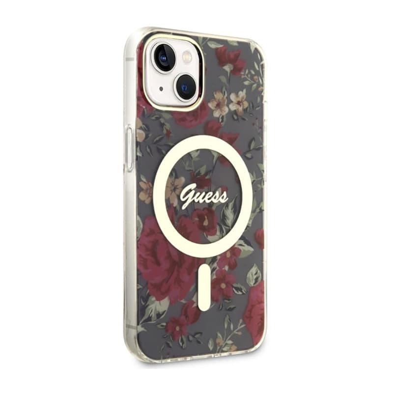 Guess Flower MagSafe - Case for iPhone 14 Plus (Green) 4