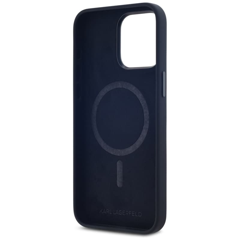 Karl Lagerfeld Silicone Shadow Metal Initial MagSafe - Case for iPhone 15 Pro (black) 7