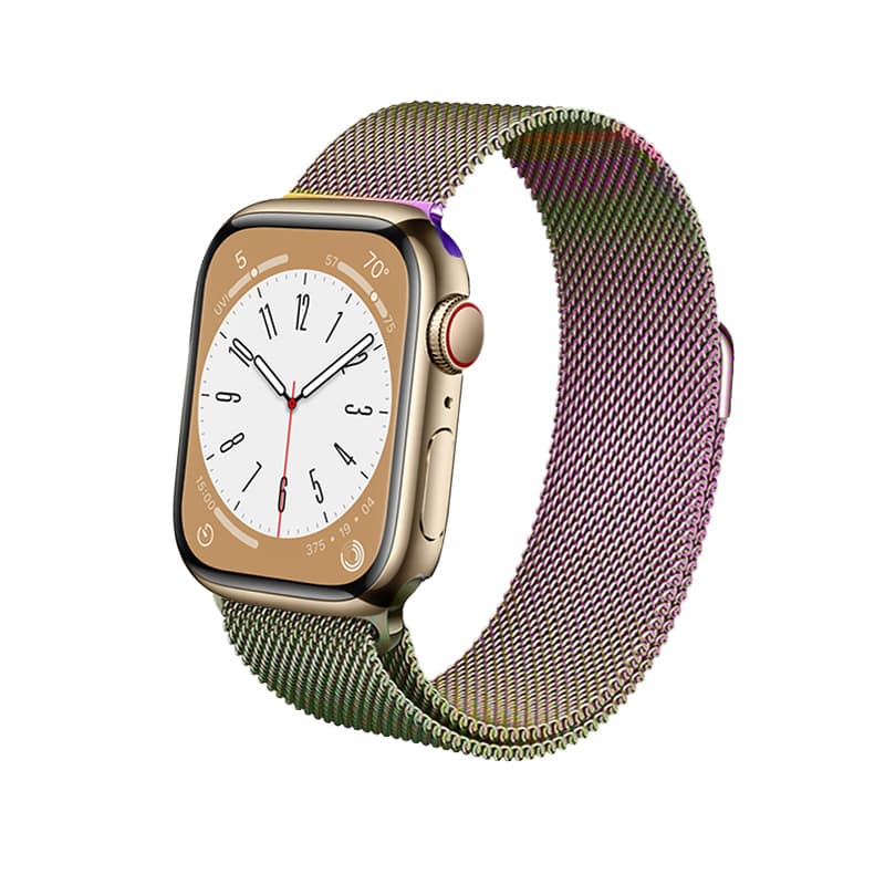 Crong Milano Steel - Stainless Steel Strap for Apple Watch 38/40/41/42 mm (Iridescent) 5