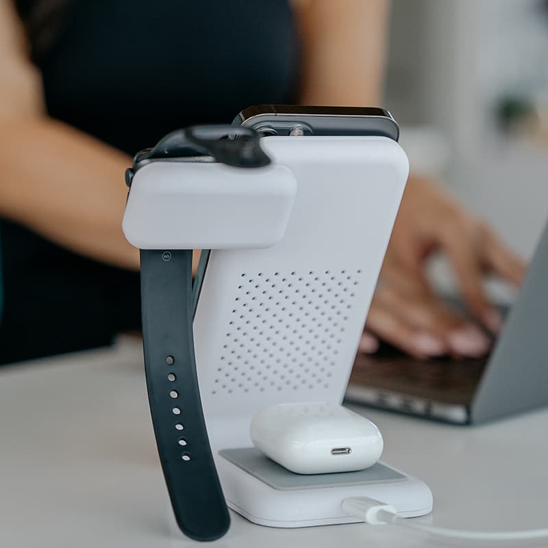 STM ChargeTree Swing 3-in-1 Charging Station for Phone, AirPods, Apple Watch - White 7