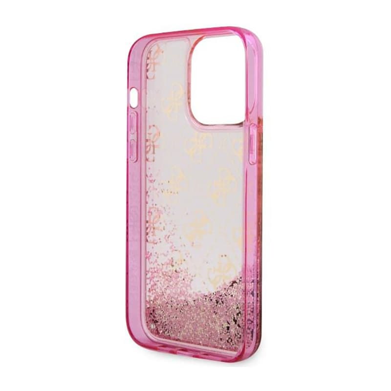 Guess Liquid Glitter Transculent 4G - Case for iPhone 14 Pro Max (Pink) 7