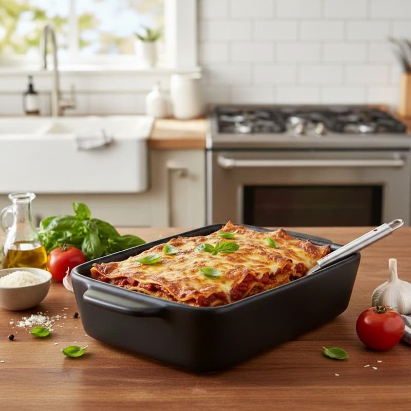Alpina - Ceramic rectangular ovenproof dish 21.8x13.2x5 cm (black) 3