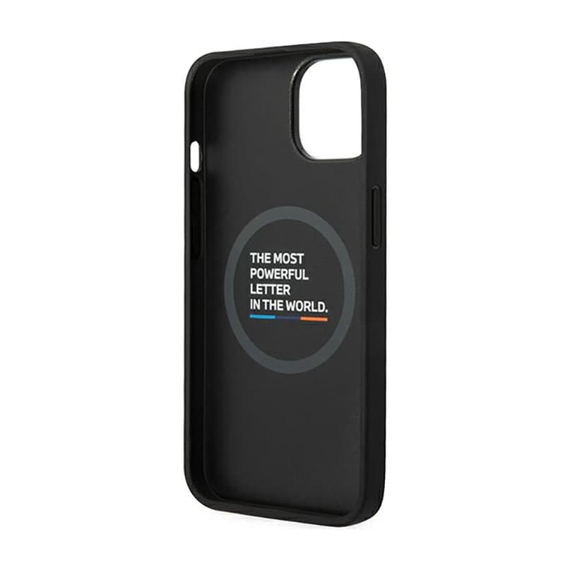 BMW Leather Hot Stamp Tricolor MagSafe - Case for iPhone 14 (Black) 7