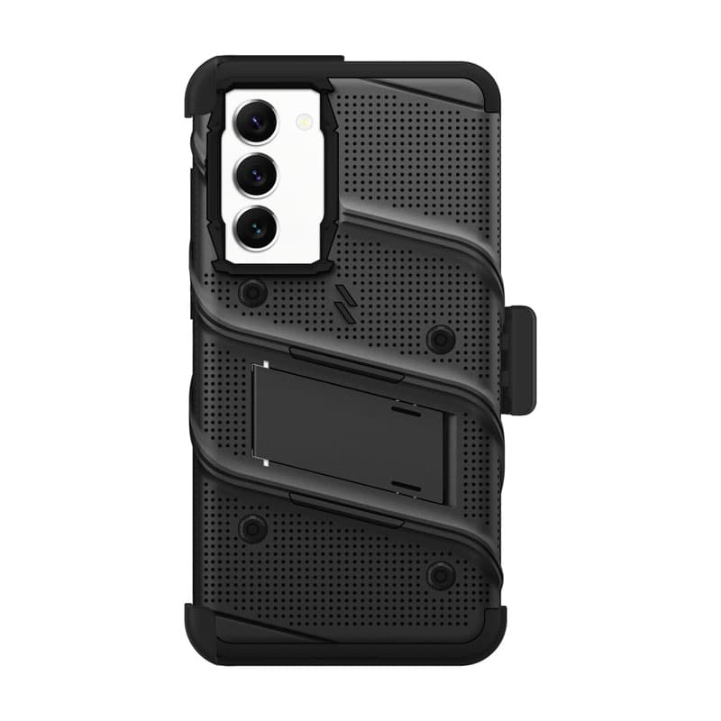 ZIZO BOLT Series - Armoured case for Samsung Galaxy S23+ with 9H glass for screen + holder with stand (Black) 3