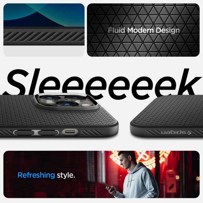 Spigen Liquid Air - Case for iPhone 14 Pro (Black) 3