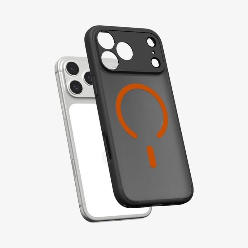 Spigen Ultra Hybrid Mag MagSafe - Case for iPhone 17 Pro (Frost Black / Orange) 5