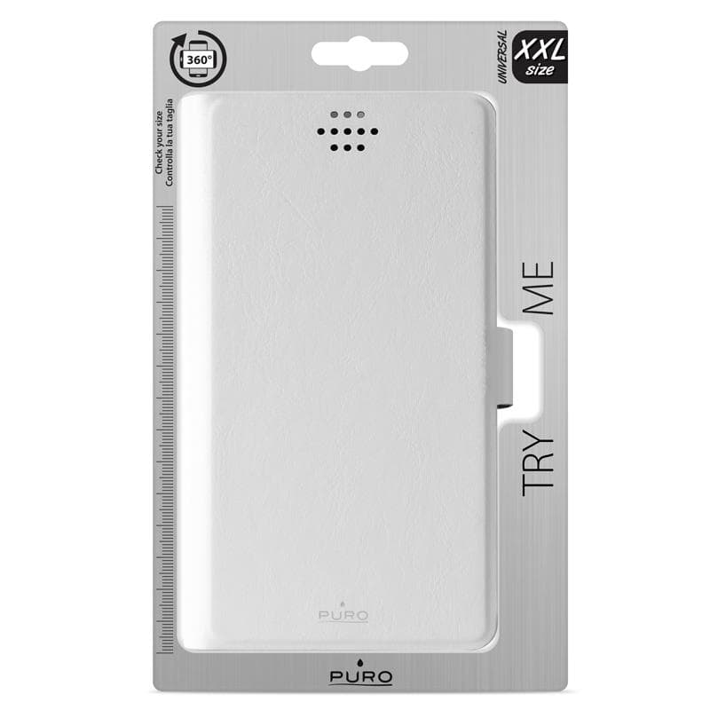 PURO Uniwallet Bi-Color - Universal 360 ° swivel case with card slots, size XXL (white) 7