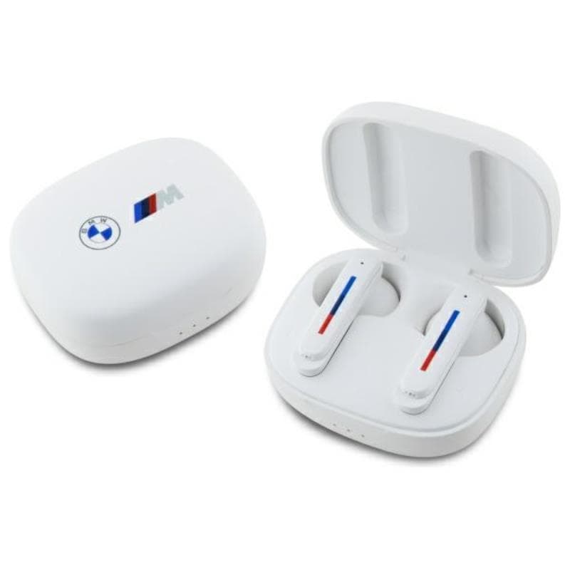 BMW Printed Logos - Bluetooth TWS Headphones ENC + Charging Case (White) 1