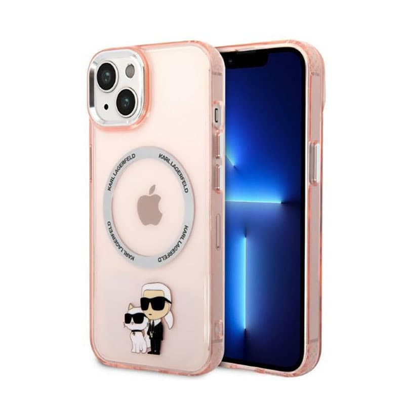 Karl Lagerfeld IML NFT Karl & Choupette MagSafe - Case for iPhone 14 Plus (Pink) 1