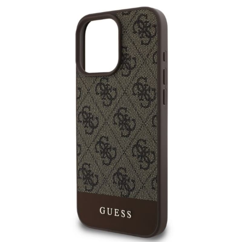 Guess 4G Bottom Stripe - Case for iPhone 16 Pro Max (brown) 4