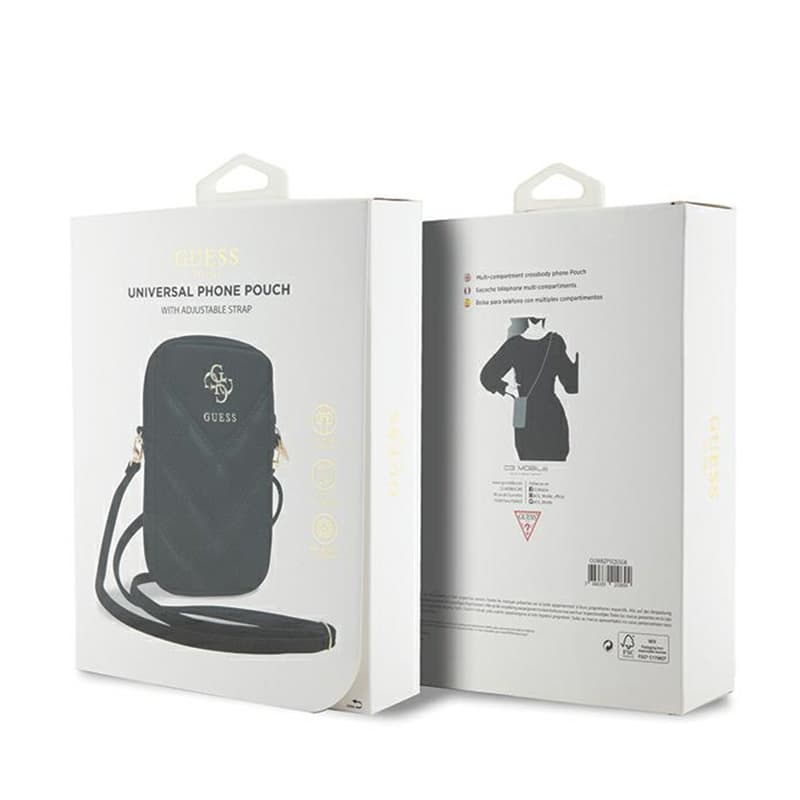 Guess Zip Quilted 4G - Phone bag (black) 5