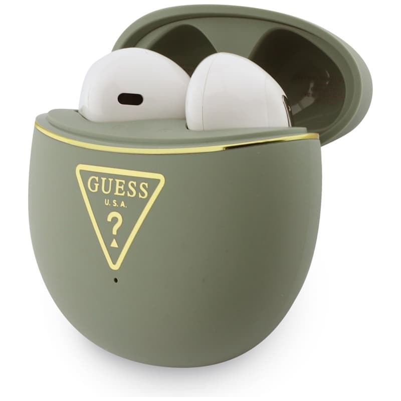 Guess Gold Line Triangle - TWS Bluetooth Headphones + Charging Case (khaki) 3