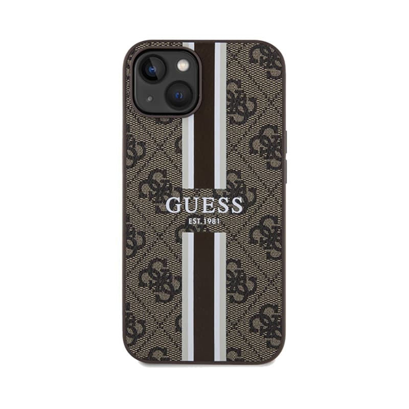 Guess 4G Printed Stripes MagSafe - iPhone 15 Case (brown) 3