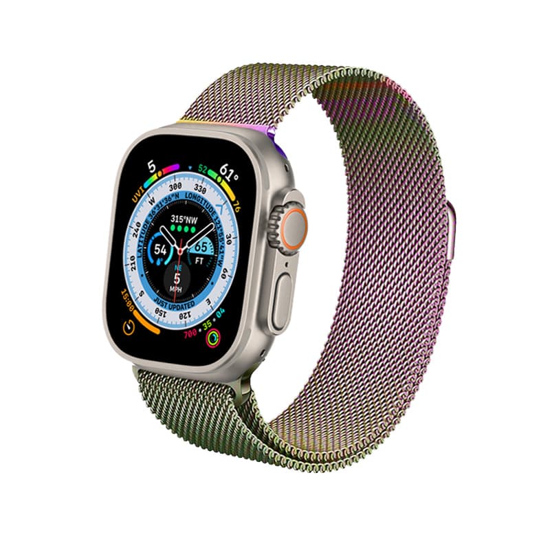 Crong Milano Steel - Stainless Steel Strap for Apple Watch 38/40/41/42 mm (Iridescent) 6