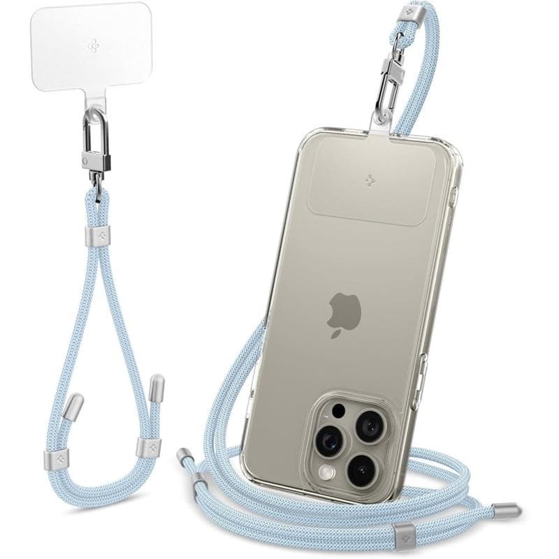 Spigen Universal Strap Set Crossbody & Wrist - Phone Strap for Shoulder & Wrist (Mute Blue)