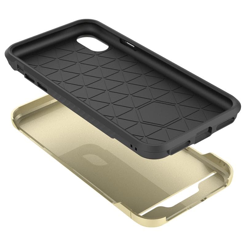 Zizo Star Diamond Hybrid Cover for iPhone X (Gold/Black) 3